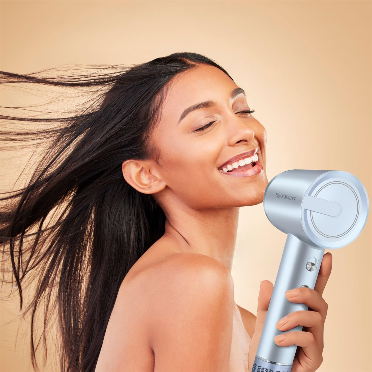 Hair Dryer, High-Speed Blow Dryer with 110,000 RPM Brushless Motor, 200 Million Negative Ionic Hair Dryer, Fast Drying Low Noise Hairdryer with Magnetic Concentrator Nozzle (Silver Blue) - Image 8