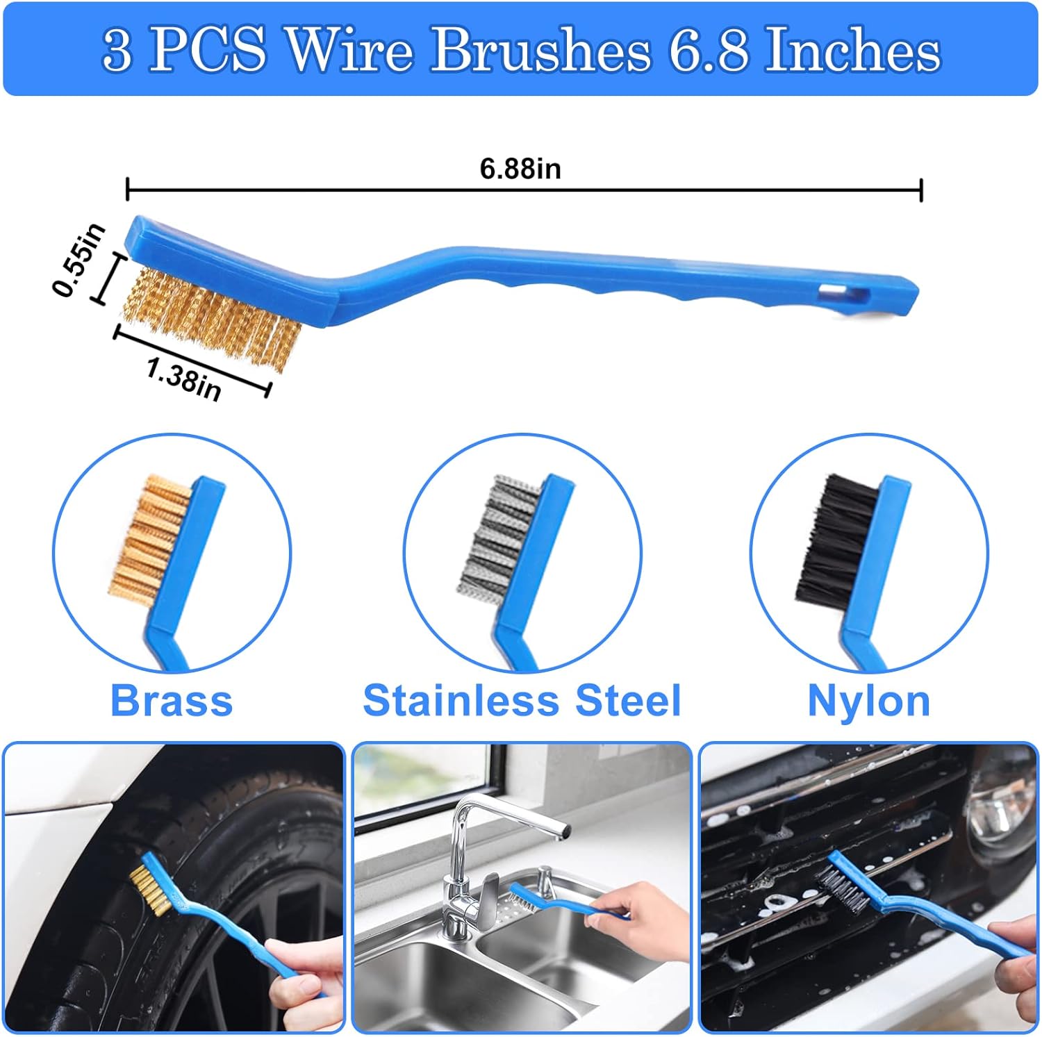 27Pcs Car Detailing Kit, Car Detailing Brush Set, Auto Detailing Drill Brush Set, Car Detailing Brushes, Car Wash Kit, Car Accessories, Car Cleaning Tools Kit for Interior, Exterior, Wheels - Image 5
