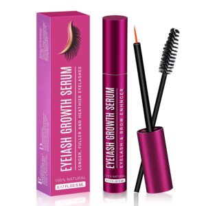 Lash Serum, Eyelash Growth Serum - 5ML Nourishing Formula for Longer, Thicker Eyebrow Lashes Brows | Effective Lash Enhancer, Strengthens Conditions (0.17 FL.OZ)