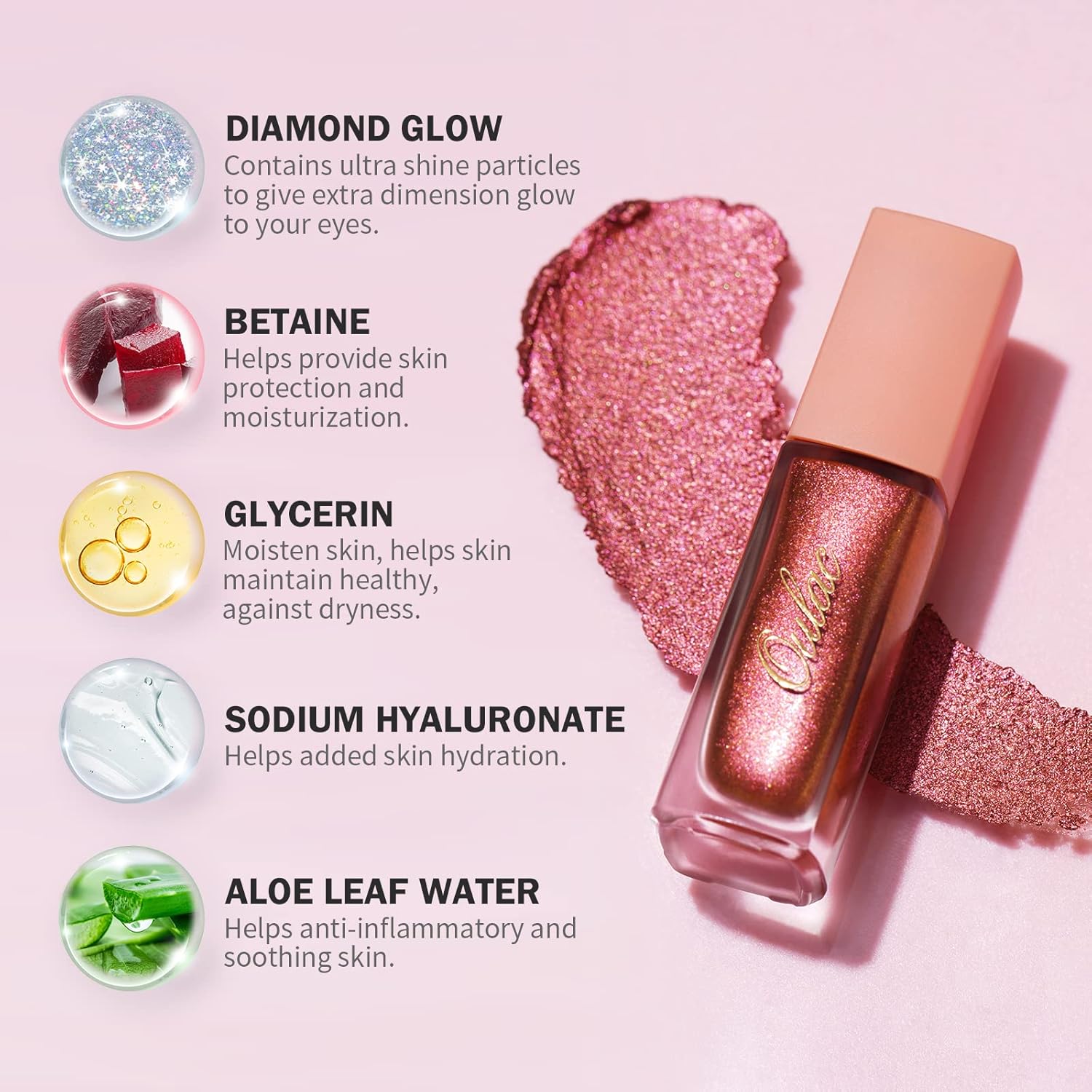 Oulac Liquid Glitter Eyeshadow - Silver Shimmer, Non-Sticky One-Swipe Coverage with Quick-Drying, Crease-Resistant Formula. Vegan & Cruelty-Free (13) - Image 5