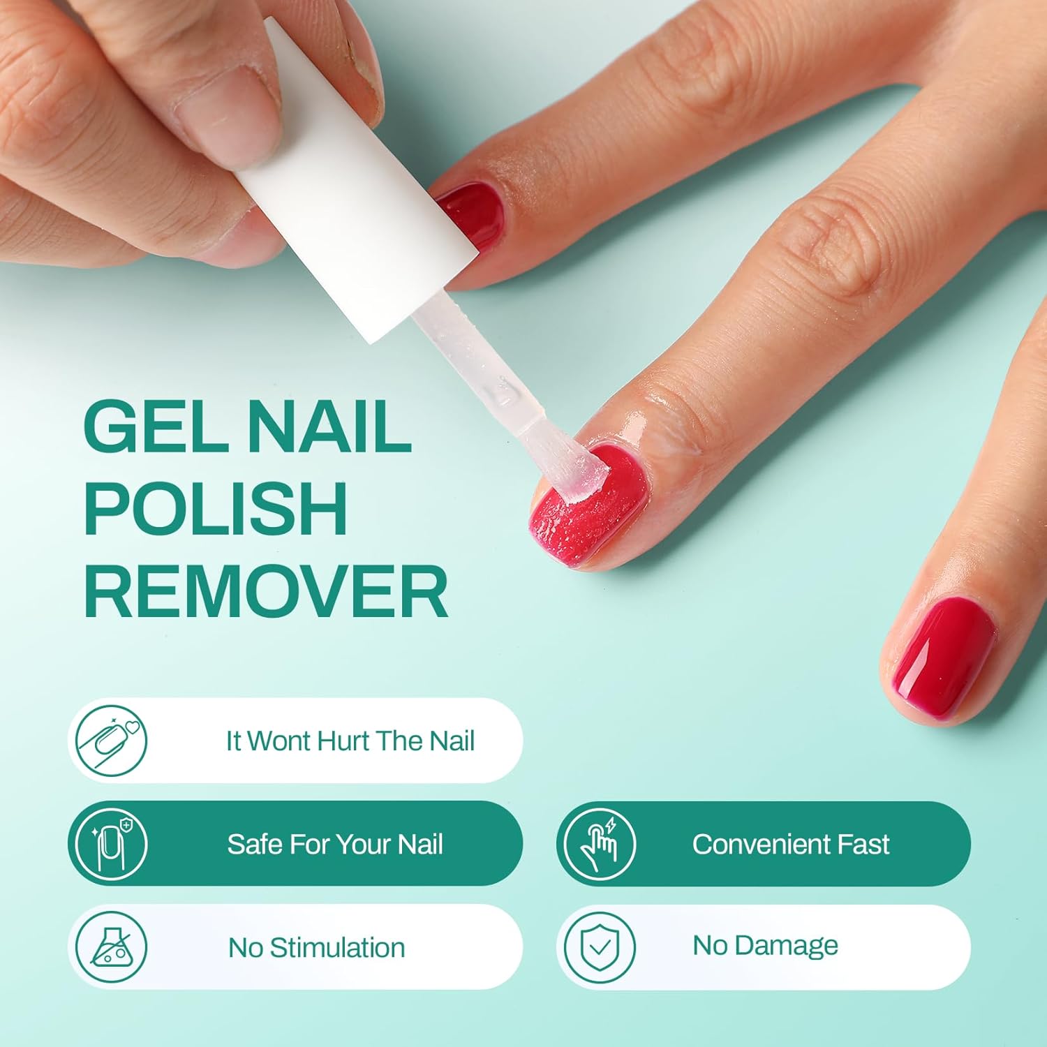 Gel Nail Polish Remover: Professional Gel Polish Remover with Cuticle Pusher & Scraper Quickly Removes Gel Nail Polish in 3-5 Minutes Without the Need for Foil Soaking and Wrapping - Image 5