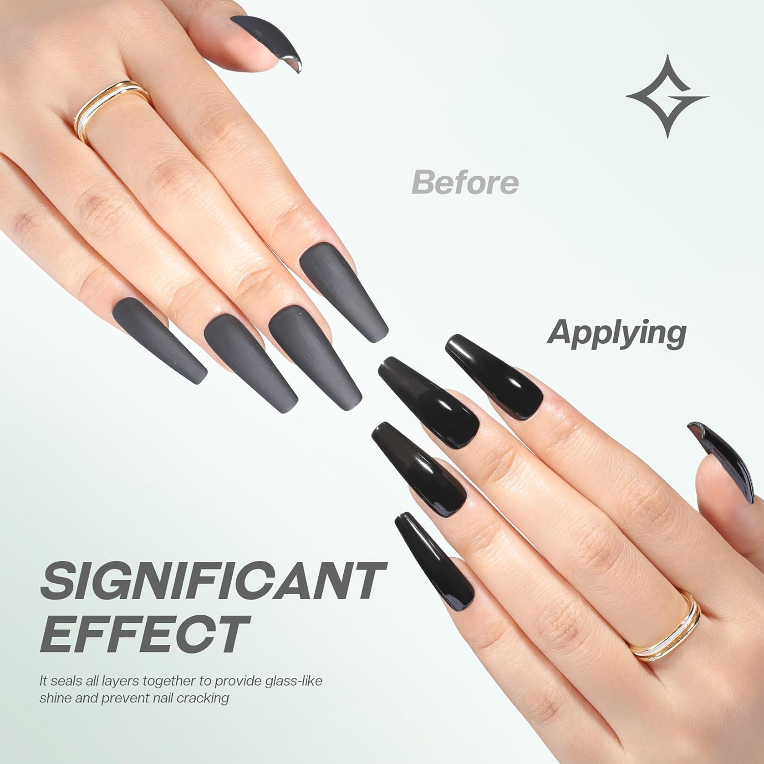 Base Top Coat Nail Polish: 2 in 1 Clear Quick Dry Nail Polish Color Protection Long Lasting Shine Polish Resists Smudging Chipping Fading Fast Air Dry Nail Coat for Women - Image 9