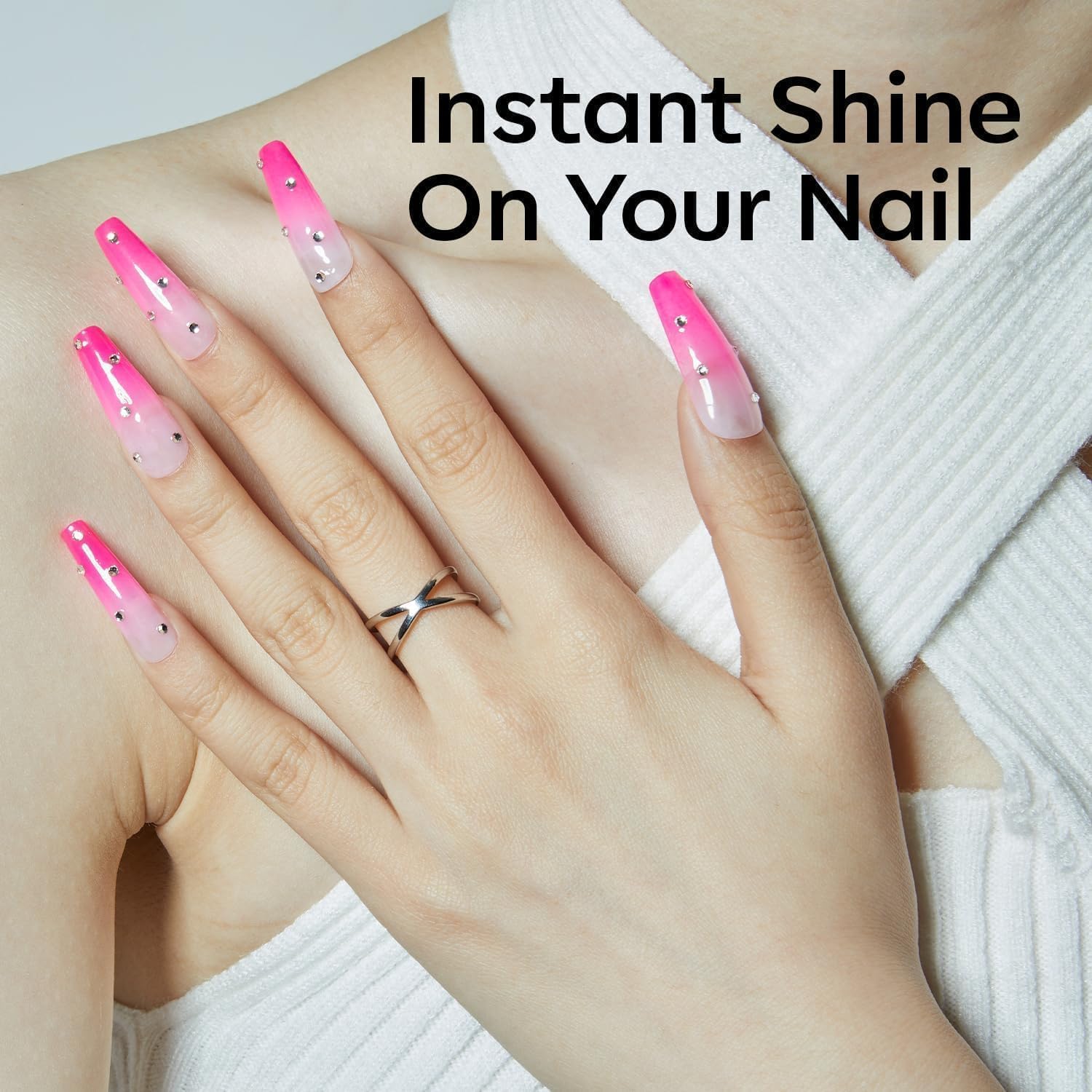 Modelones Gel Nail Polish, 15 ML Hot Pink Bright Nail Polish Soak Off Led Neon Pink Summer Polish Nail Art Design Coachella Music Festival LGBT Salon DIY Gel Manicure for Women Girl - Image 3