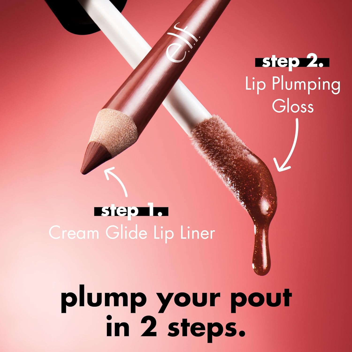 e.l.f. Lip Plumping Gloss, High-Shine Sheer Color, Hydrates & Creates Fuller Lips With Vitamin E, Vegan & Cruelty-Free, Pink Cosmo - Image 6
