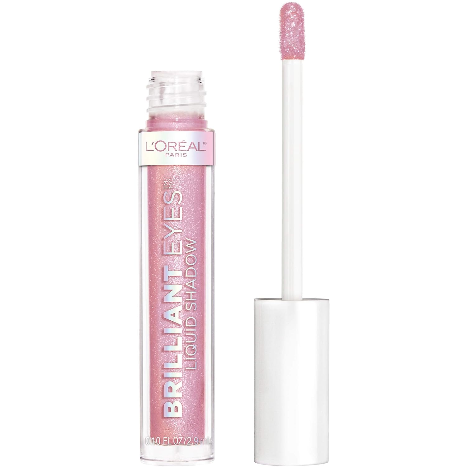 L'Oreal Paris Brilliant Eyes Shimmer Liquid Eye Shadow, Longwearing Lasting Shimmer, Crease Resistant, Flake-Proof, Precision Applicator, Quick Dry, Non-Greasy, Atomic Crush, 0.1 oz.