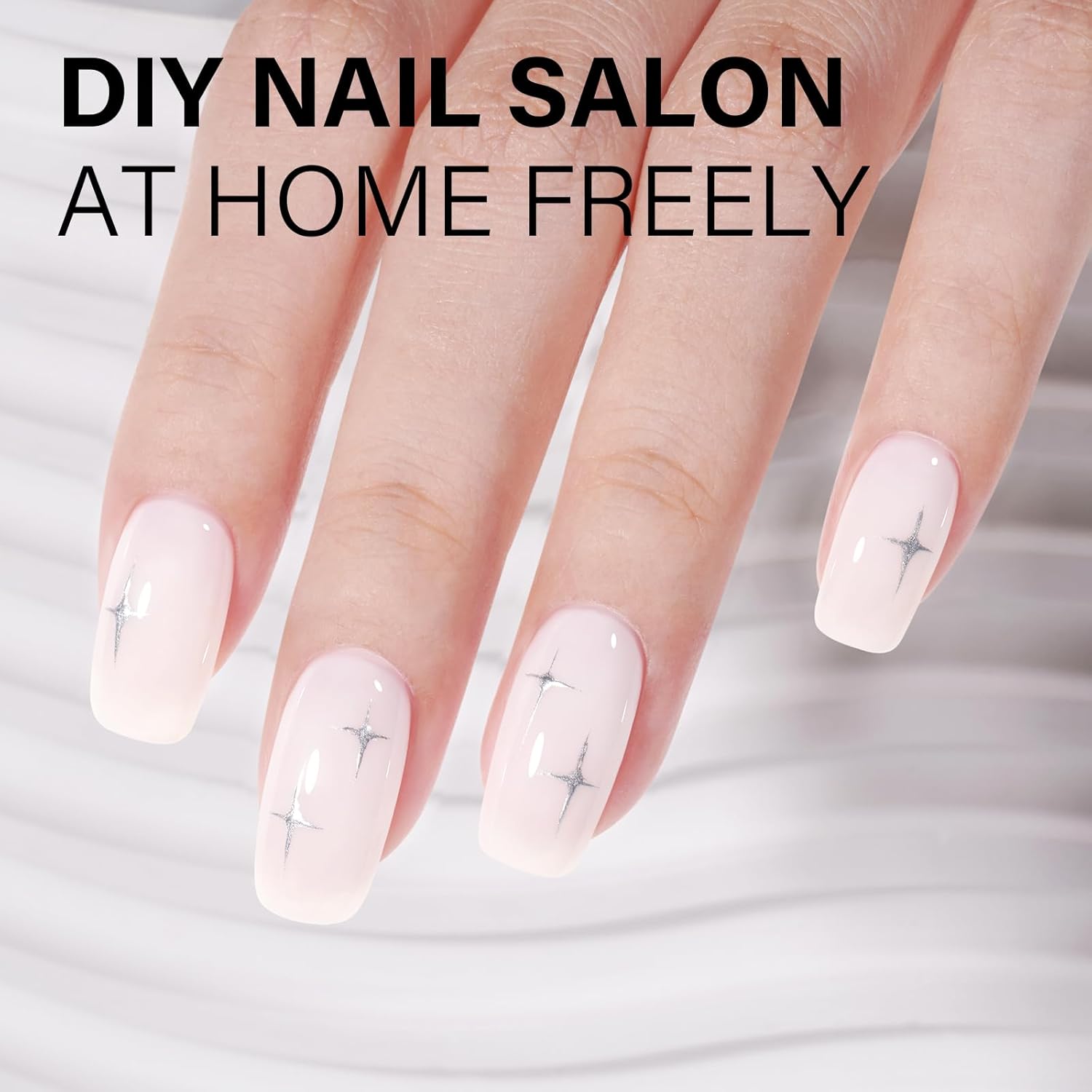 AILLSA Milky White Gel Polish Nude Gel Nail Polish Light Color Translucent Neutral Gel Polish Long Lasting Natural Jelly Nails Soak Off U V Gel for French Manicure at Home 0.51 Oz GB134 - Image 4