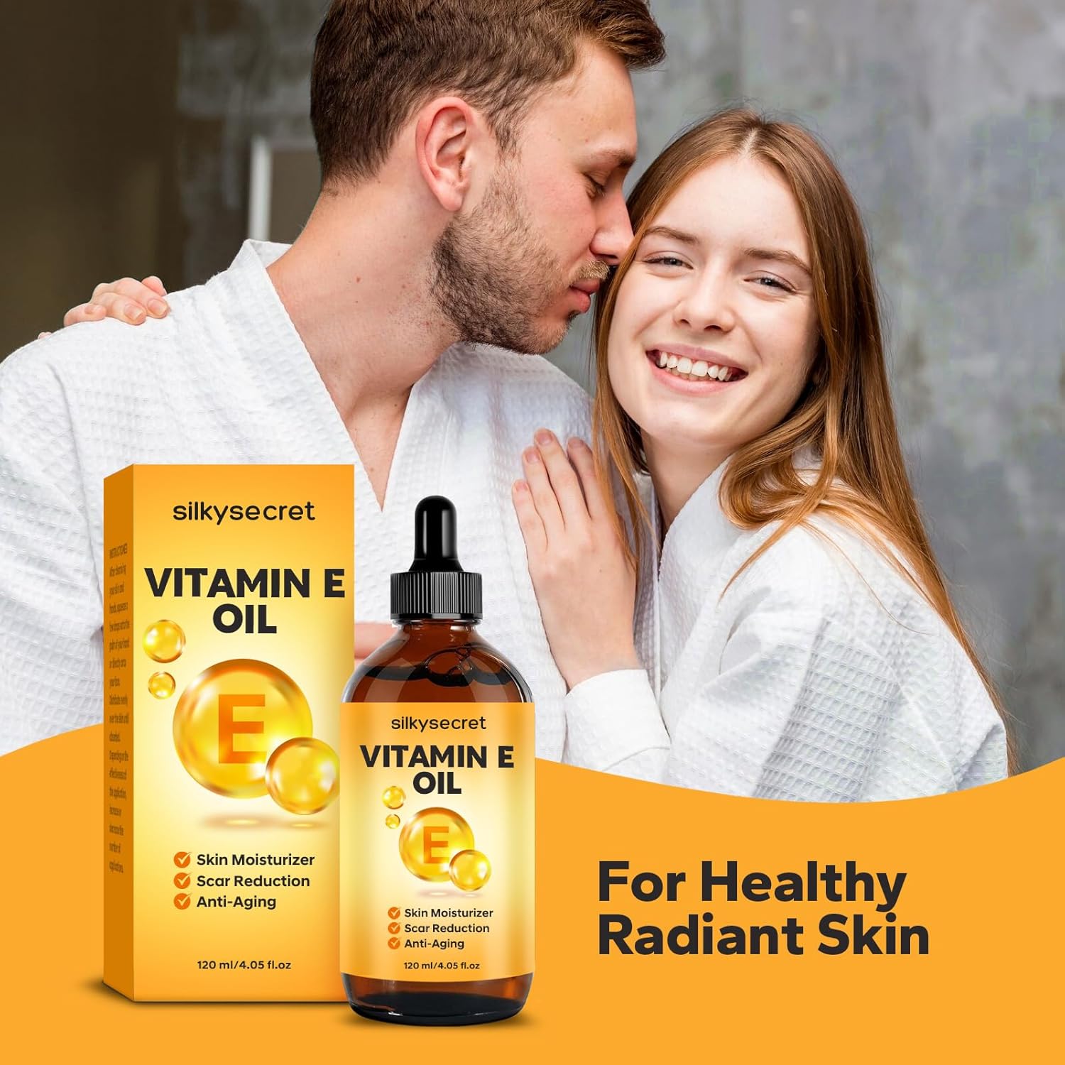 Organic Vitamin E Oil (4.05 Fl Oz), 50,000 IU Face and Body Moisturizer with Almond, Jojoba, and Rosehip Oils, Skincare & Face Moisturizer for Healthy Radiant Skin - Image 7