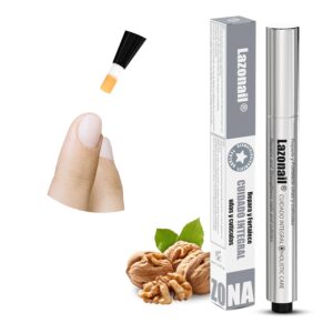 Nail Strengthening & Repair Gel, Restores Brittle Nails from Damage Caused by Manicures & Harsh Environments, Infused with 94% Walnut Extract, Honey Colored