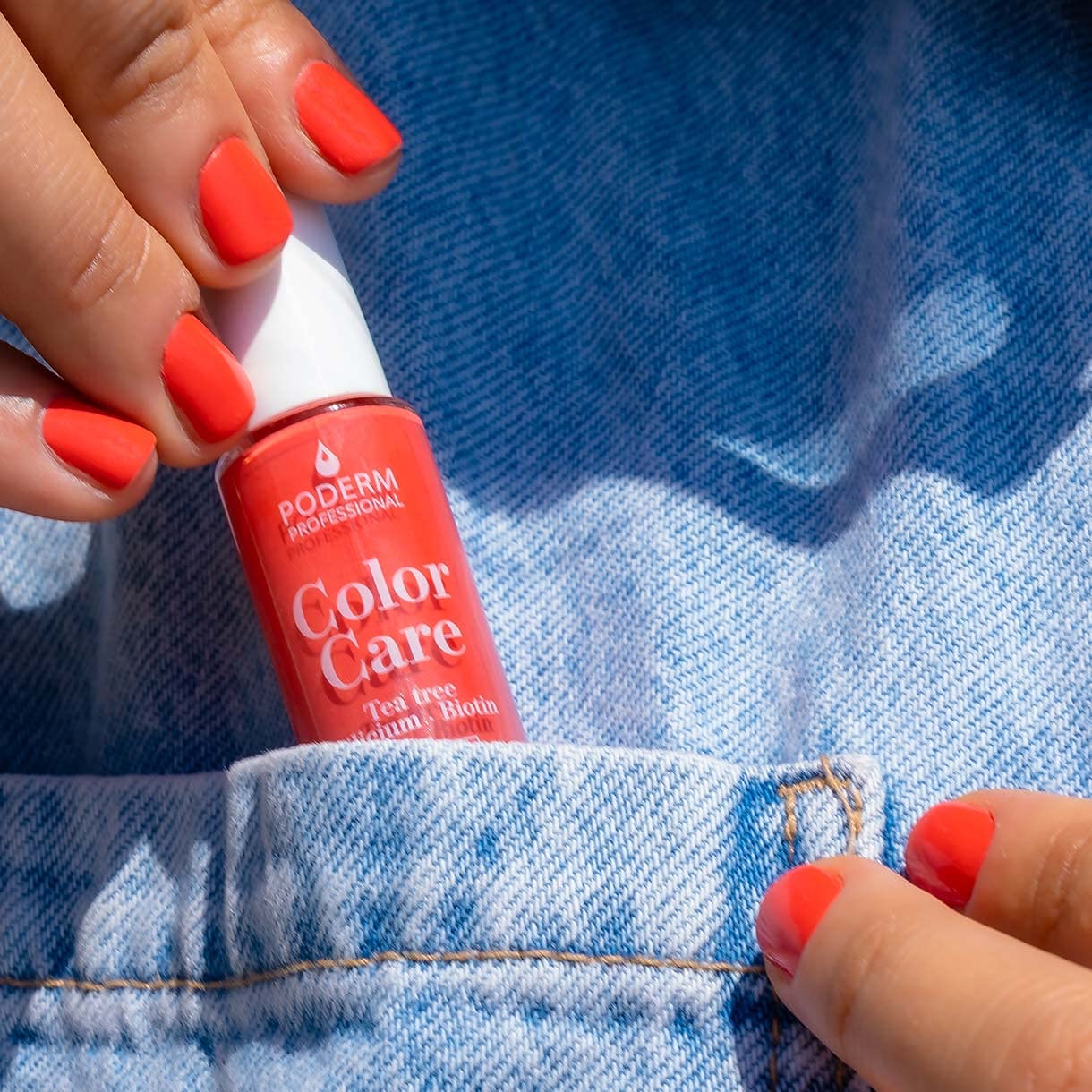 PODERM Coral Pink Nail Polish - Vegan, Natural Ingredients, Tea Tree Enriched, For Hands & Feet - Image 7
