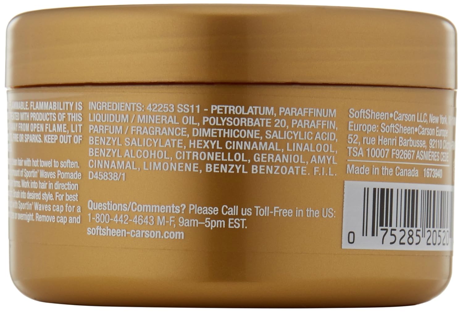 Softsheen-Carson Sportin' Waves Maximum Hold Pomade, 3.5 oz - Image 2