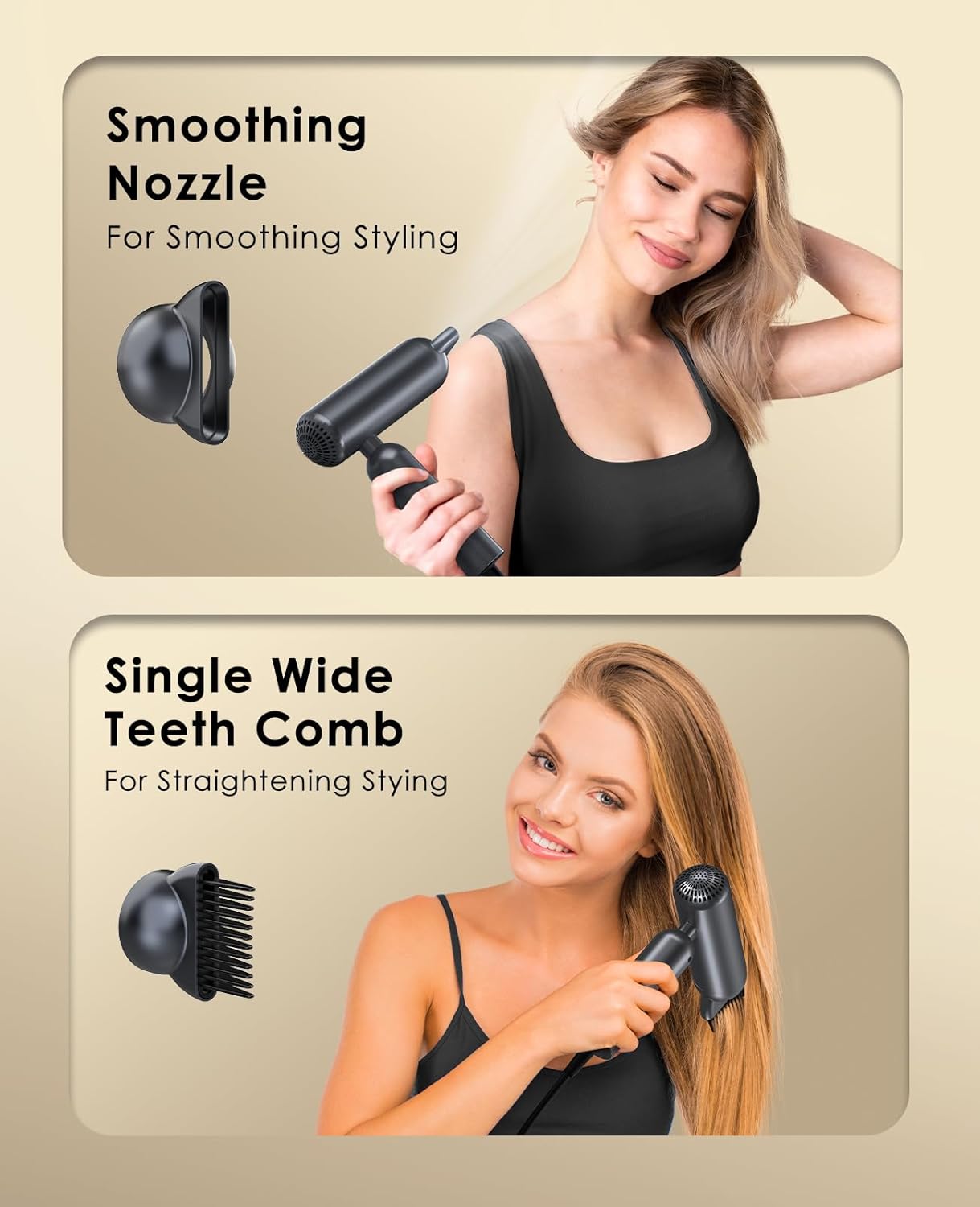 Foldable Hair Dryer for Travel - Global Voltage with Auto-Sensing, 1B Plasma Particles, 200times/s Temp Control, Portable Blow Dryer with Single-Sided Comb, Space Gray - Image 7