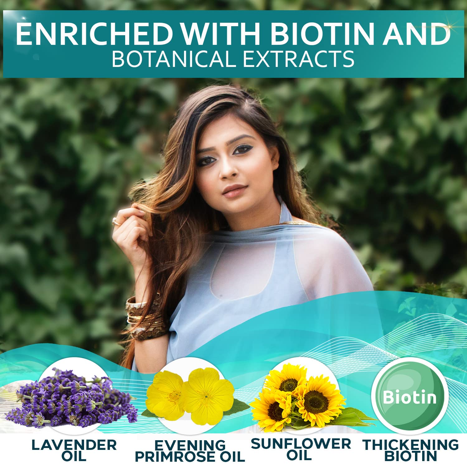 Biotin Hair Thickening Serum for Men and Women - Intense Strengthening Treatment Product with Natural Botanical Oil Blend to Help Boost Thin Hair - Repair Thinning Hair, Increase Volume and Shine - Image 3