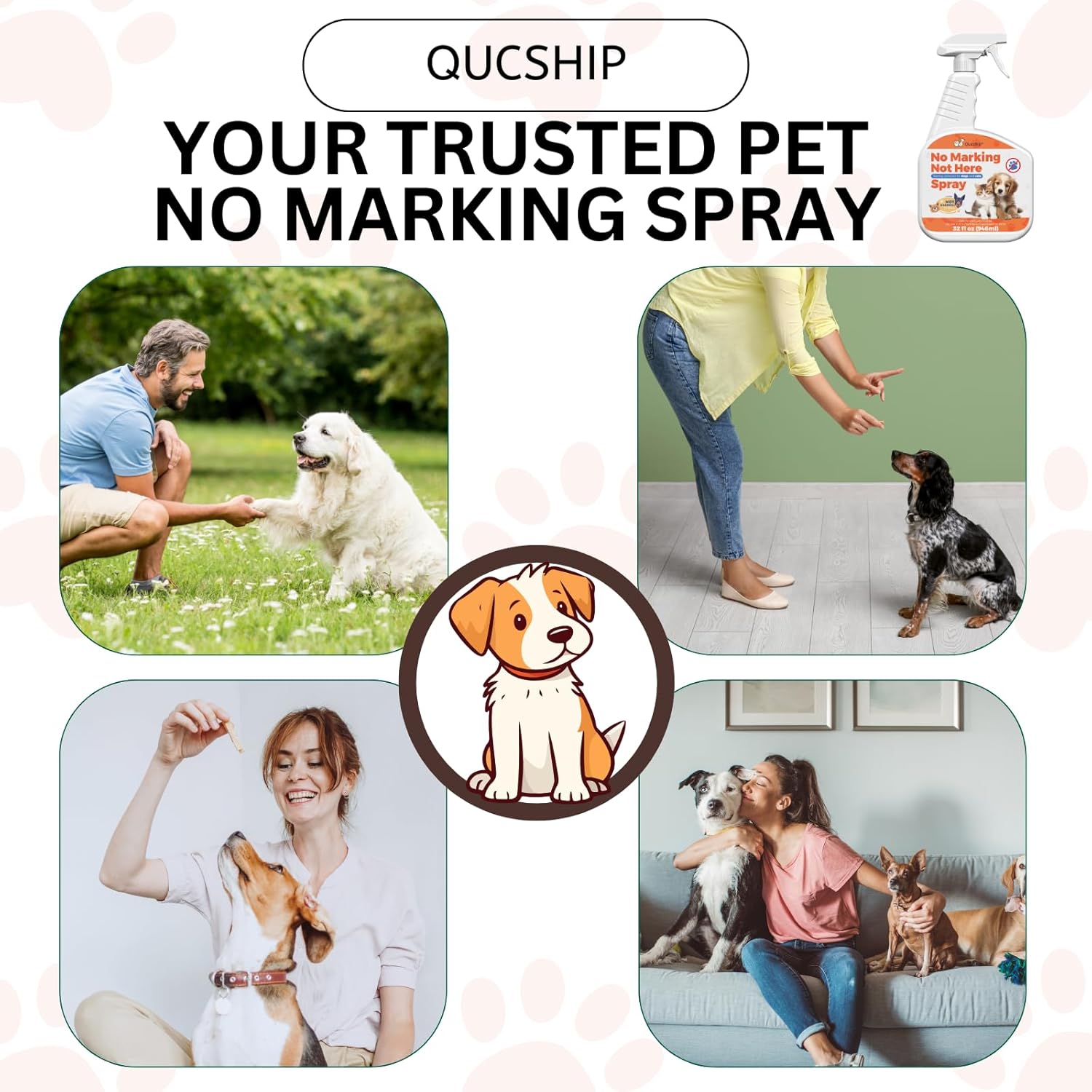 Qucship Safe and Effective Dog Stay Away Spray for Indoor Training - Eeay to use-32oz - Image 5