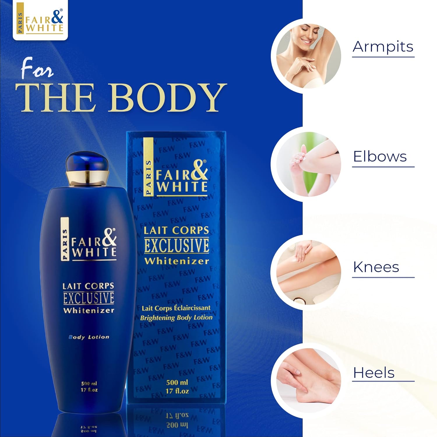 FAIR & WHITE Lait Corps Exclusive Body Lotion - 17 Fl oz / 500 ml - Image 6