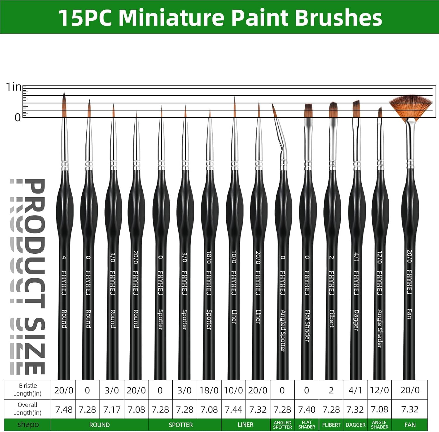 Detail Paint Brushes Set,15pcs Miniature Paint Brushes for Fine Detailing, Art Painting, Micro Detail Paint Brush for Acrylics,Oils, Watercolors,Paint by Number,Models,Face, Nail,Craft,Figurine - Image 3