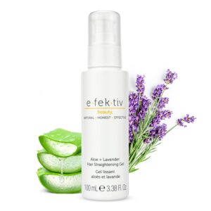 Aloe Plus Lavender Hair Straightening Gel - Flexible, Natural Hold - Protective Plant Based – Smooth Infusion - Travel Size Hair Gel – Frizzy Hair Without Fuss - Vegan - 3.38 oz