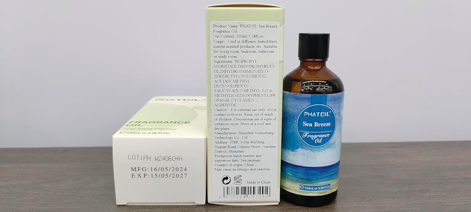 3.38FL.OZ Sea Breeze Fragrance Oils for Aromatherapy, Essential Oils for Diffusers for Home, Perfect for Diffuser, DIY Candle and Soap Making, DIY Scented Products - 100ml - Image 8