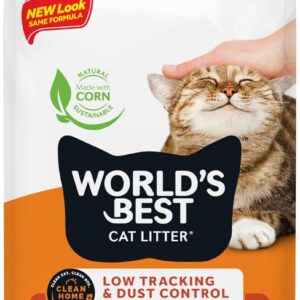 WORLD'S BEST CAT LITTER Low Tracking & Dust Control Multiple Cat Unscented 15-Pounds - Natural Ingredients, Quick Clumping, Flushable & Made in USA - Long-Lasting Odor Control & Easy Scooping