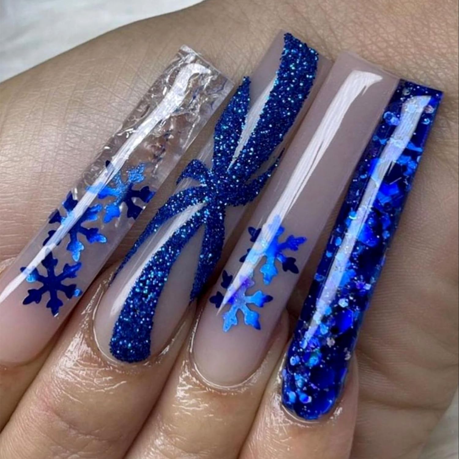 12 Grids Christmas Holographic Snowflake Glitter Sequins for Acrylic Nail Art - Image 4