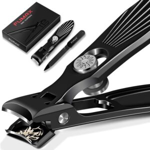 Nail Clippers for Men Thick Nails with Catcher, Large Toenail Clippers with Wide Jaw Opening for Seniors, Heavy Duty Fingernail Clipper with Long Handle Gifts for Men Women Adult