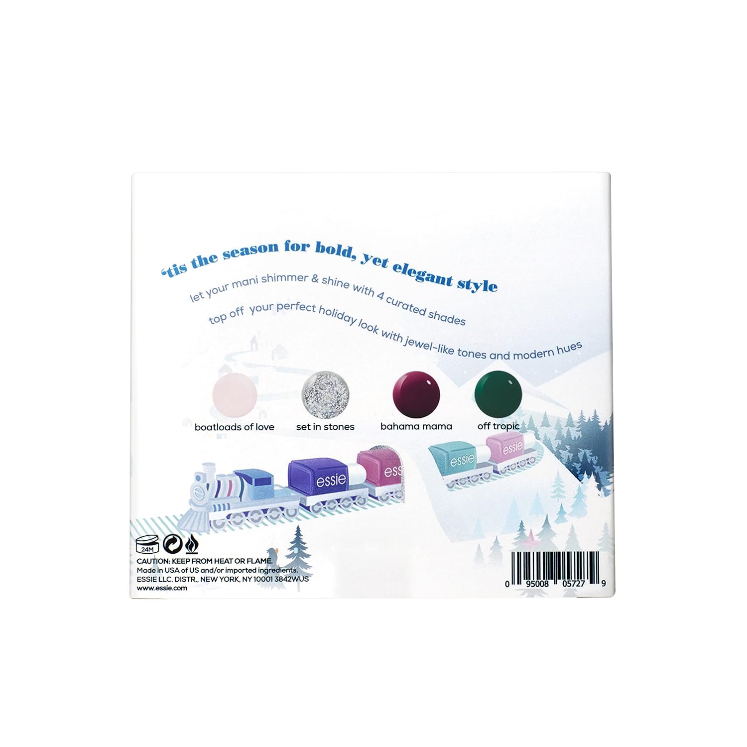 Esie Salon-Quality Nail Polish, Vegan, 4 Piece Longwear Nail Polish Set, The Express: Polar Bolds, 1 Kit - Image 3
