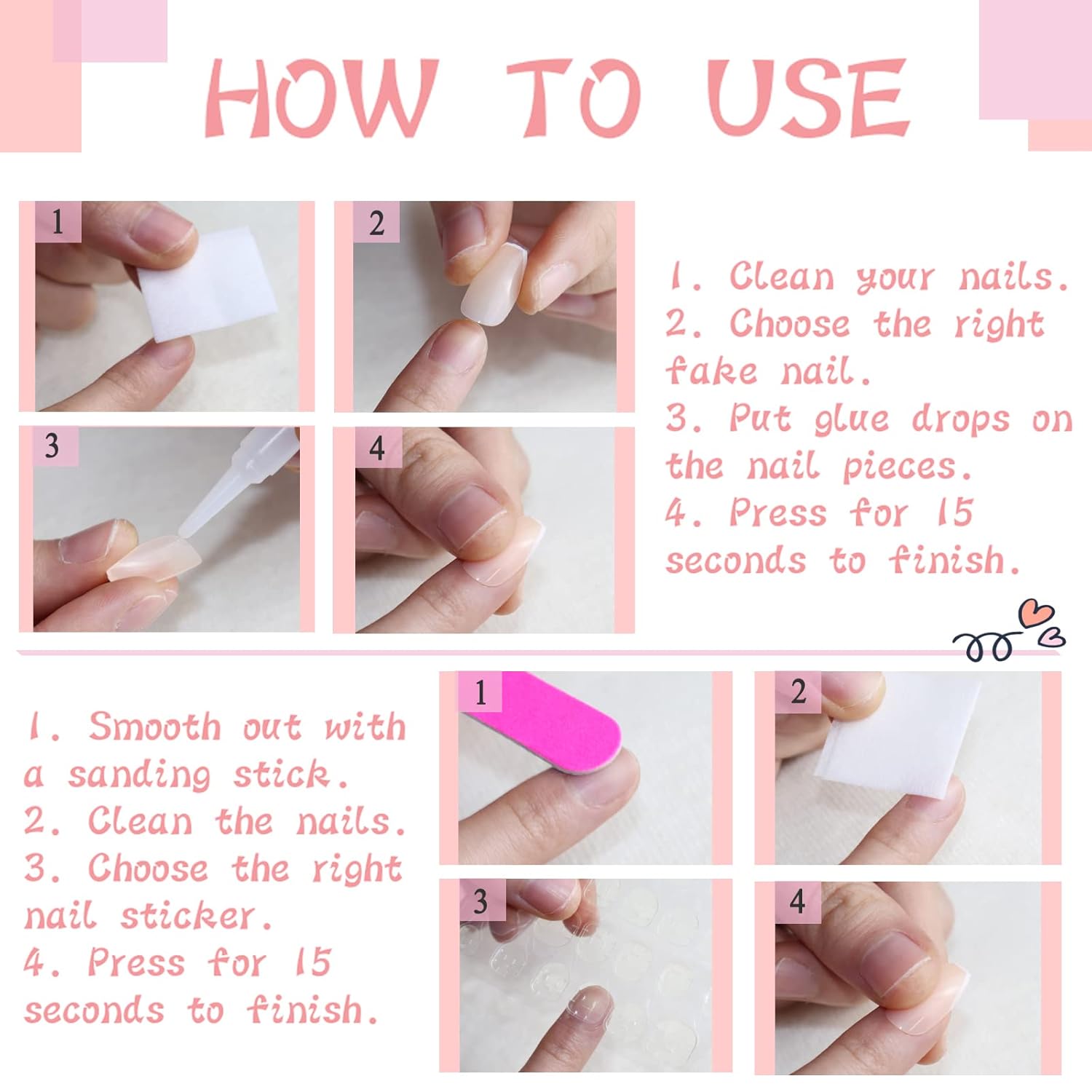 IMSOHOT Glossy Square Press on Nails Short Squoval Cow Print Cute Black False Full Cover Glue on Nails for Women & Girls - Image 5