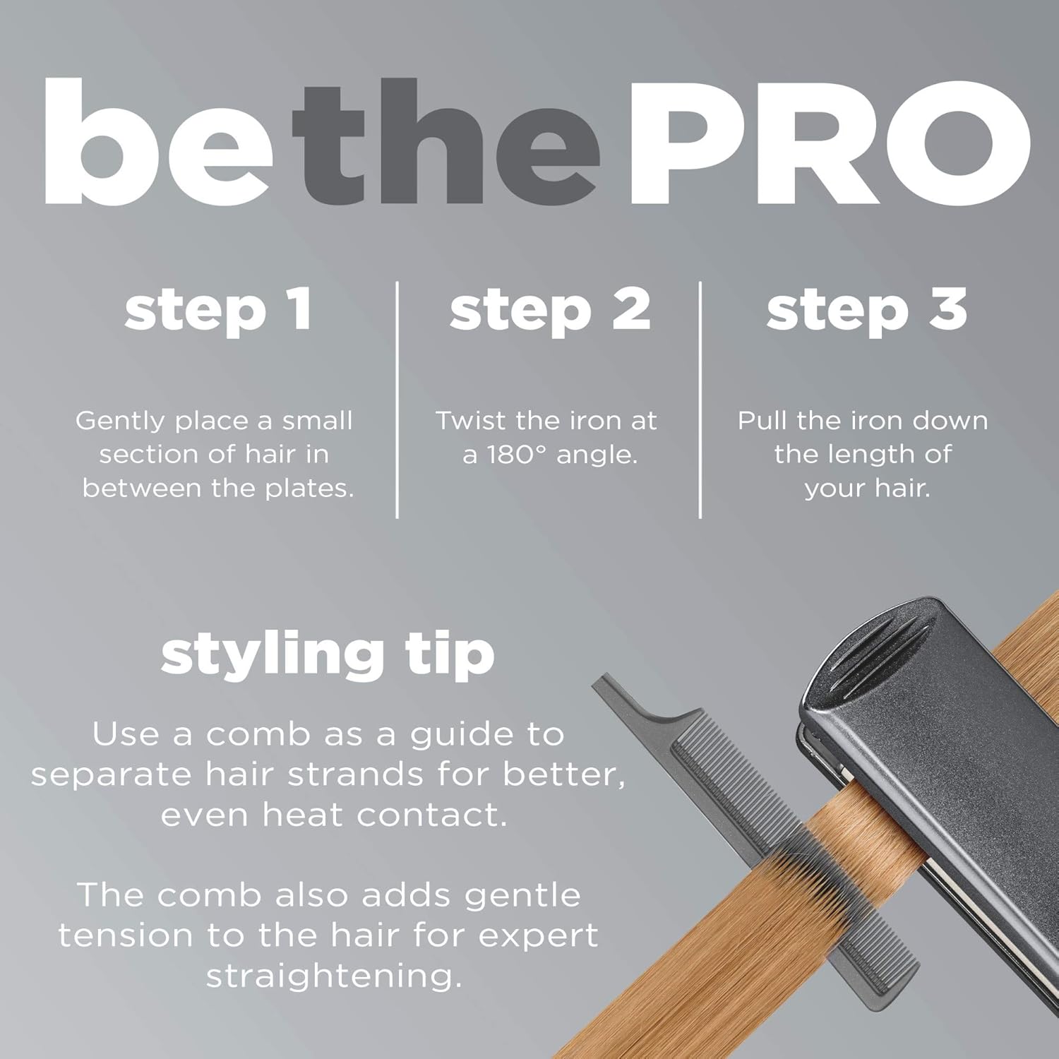 CONAIR INFINITIPRO Tourmaline Ceramic Flat Iron, 2-inch - Image 5