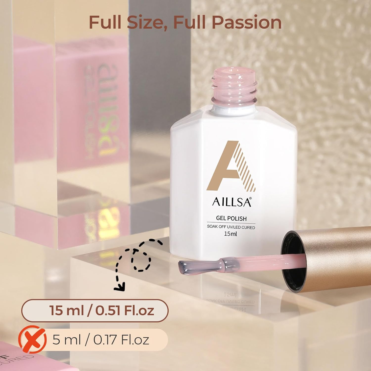 AILLSA Milky Pink Gel Nail Polish Natural Nude Jelly Gel Polish Light Color Translucent Gel Polish Sheer Pink Neutral Nails Soak Off U V Gel for French Manicure Nail Salon at Home 0.51 Fl Oz /GB90 - Image 7