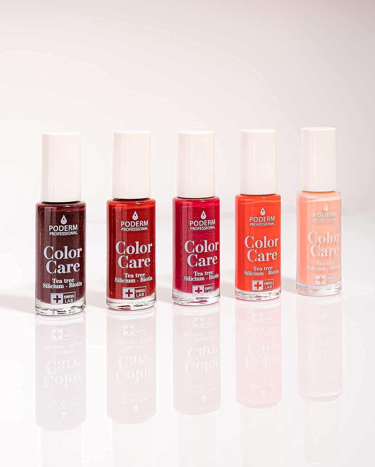 PODERM Coral Pink Nail Polish - Vegan, Natural Ingredients, Tea Tree Enriched, For Hands & Feet - Image 4