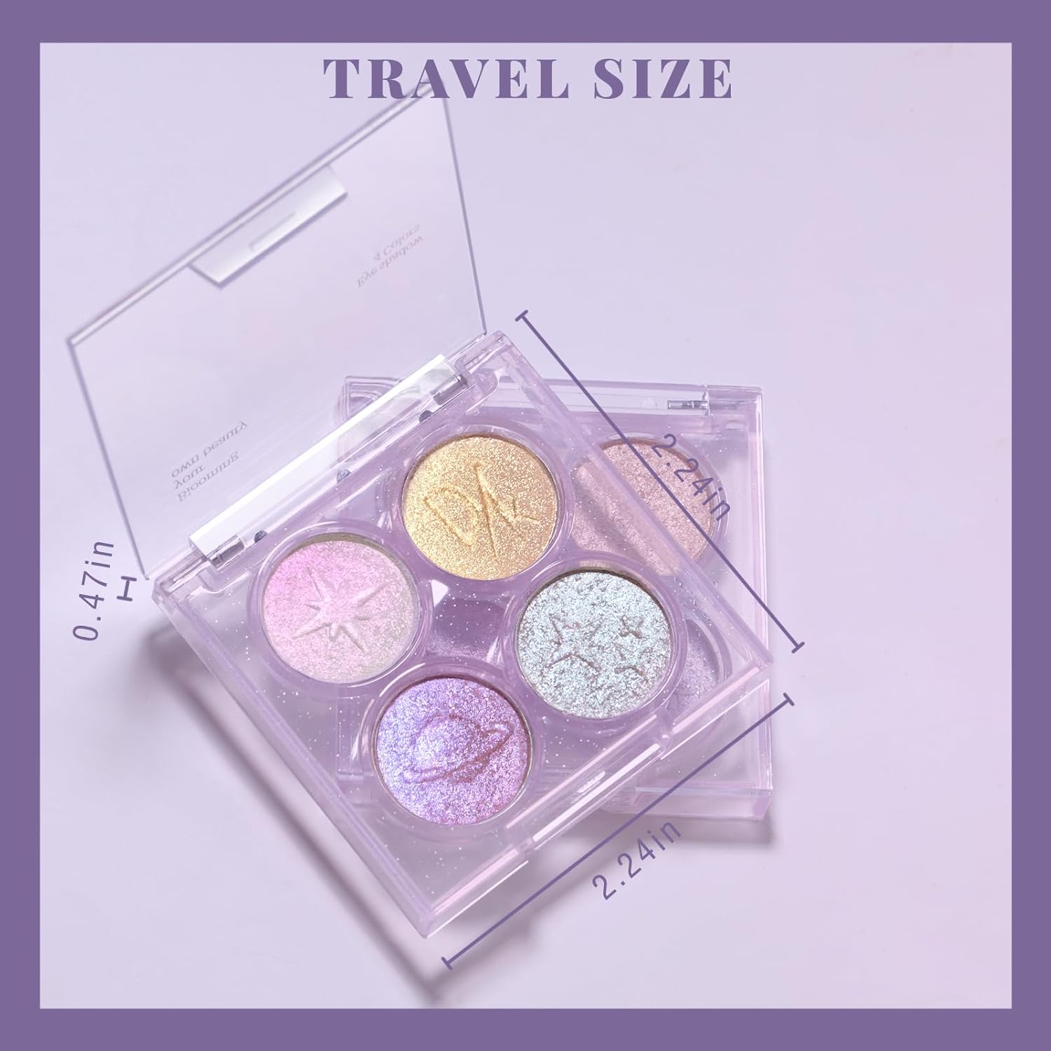 Holographic Duochrome Glitter Eyeshadow Palette, Chameleon Color Shift Metallic Shimmer Eyeshadow, Sparkle Inner Corner Eye Highlighter, Creamy Mini Eye Shadow Palette Iridescent Fairy Makeup - Image 7