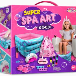 Kids Spa Kit for Girls Toy - Nail Polish Set for Girls Gifts 7-12 - Foot Spa Day Girl for Manicures Pedicure - Nail Art Salon Kit Christmas Birthday Gift for 6 7 8 9 10-12 Years Old (Kids Edition)