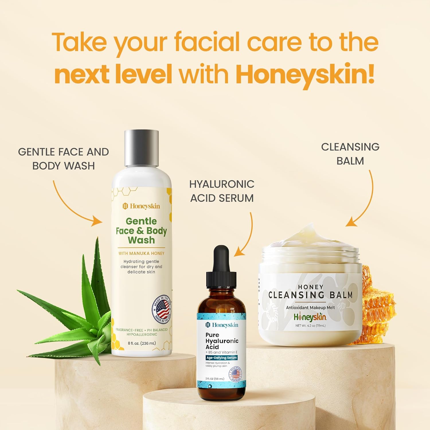 Honeyskin Gel Moisturizer for face – Lightweight Water Gel Infused with Coconut water with Niacinamide & Peptides for Deep Hydration – Hypoallergenic Face Moisturizer for Women 2oz - Image 6