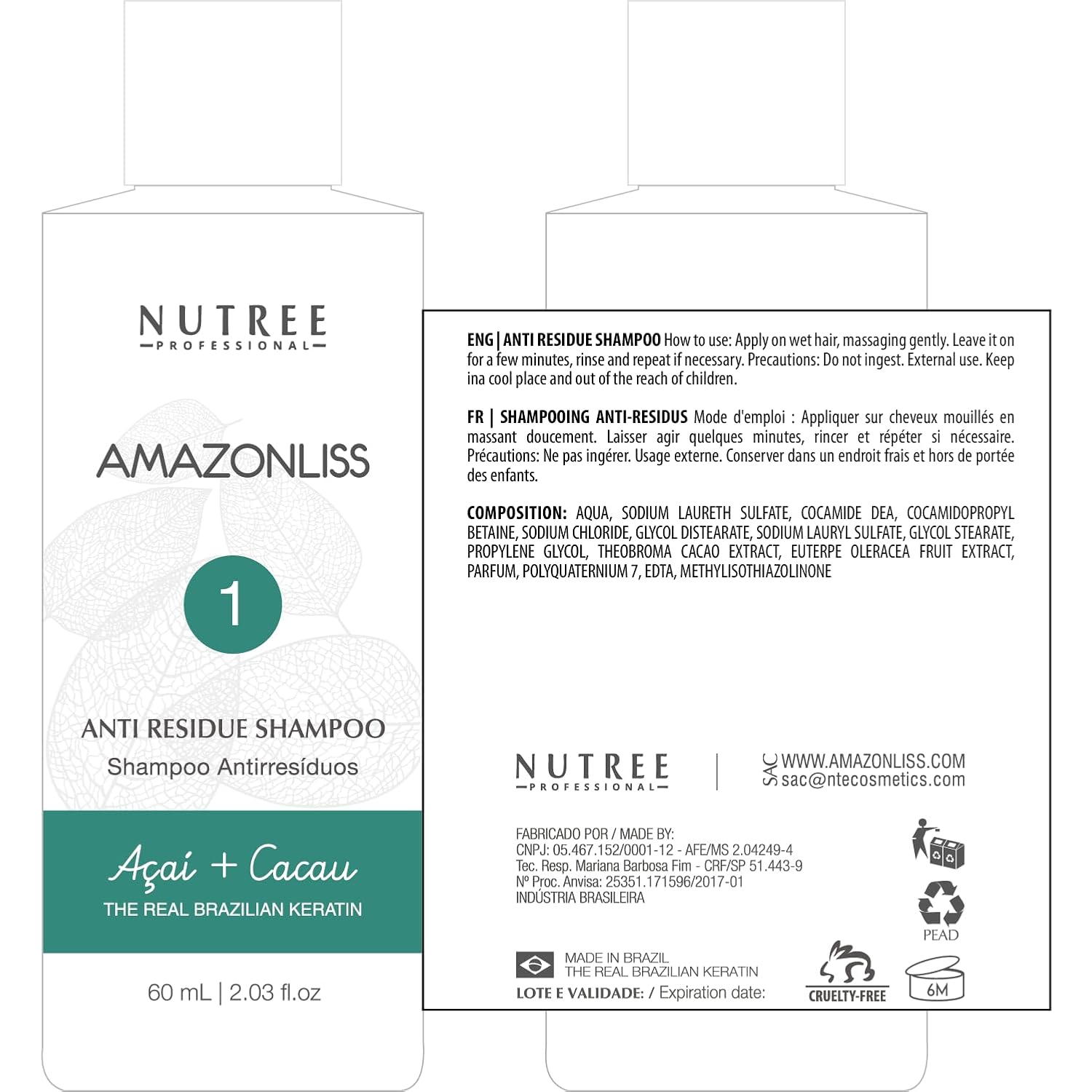 Amazonliss 2.03 Fl Oz Keratin Hair Treatment Set with Acai for Smooth, Soft, Moisturizing Shine and Frizz Reduction - Image 9