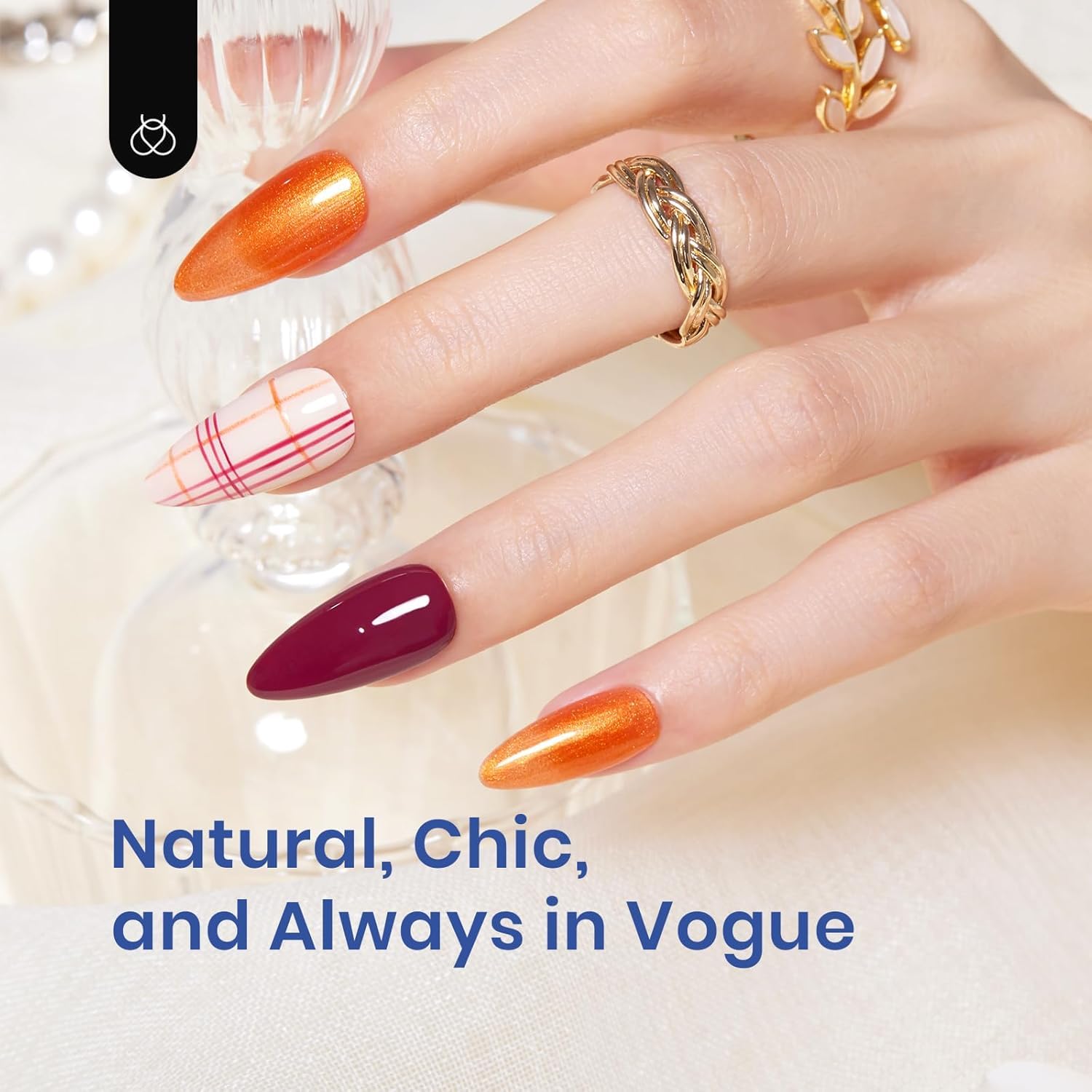 Beetles Almond Gel Nail Kit with 5 In 1 Nail Glue, Pre Shaped Easy Nail Extension Set Clear Medium Almond Glue on Nail Tips & UV Lamp Acrylic Nail Clipper Home DIY Gifts for Women - Image 6