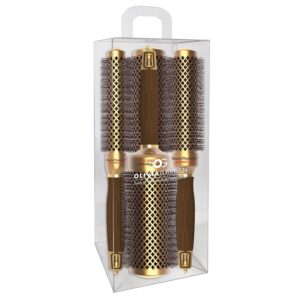Olivia Garden NanoThermic Ceramic + Ion Speed XL Round Thermal Hair Brush - Not Electrical - Professional Blowout Brush for Normal to Thick Hair