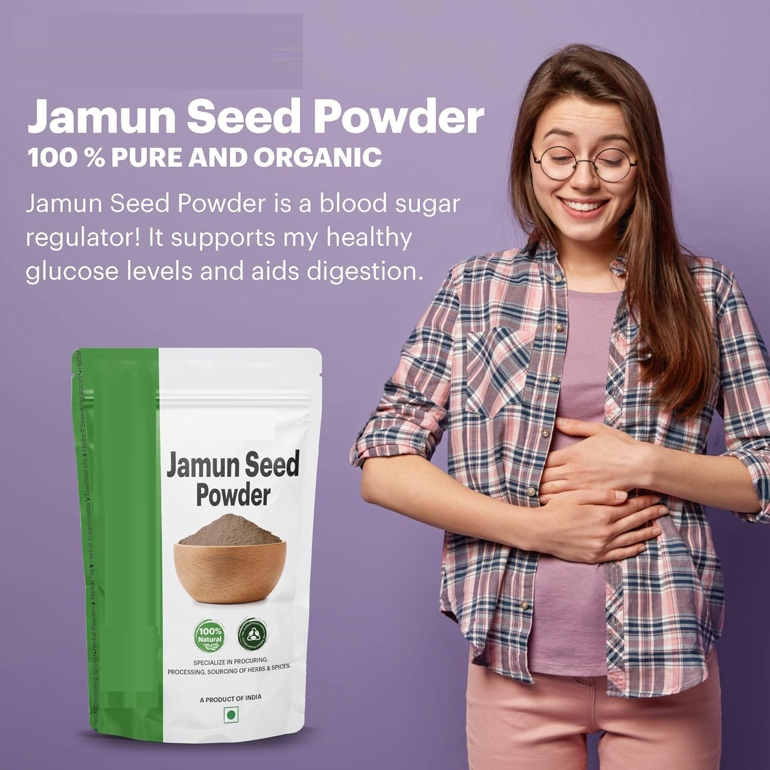 SA Jamun Seed Powder for Diabetes 800g | Blood Sugar Management and Purification | Food-Grade Stand-Up Zipper Pouch -800g - Image 6