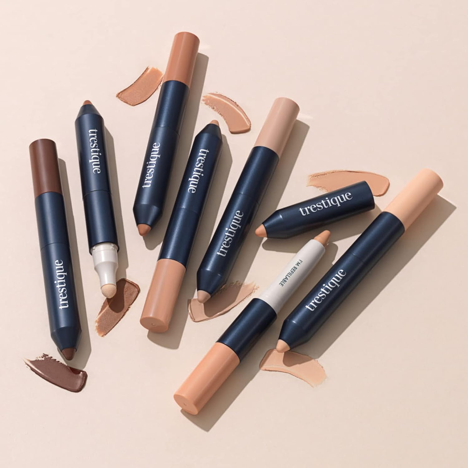 Trestique Concealer Crayon, Refillable Under Eye Concealer With Built-In Blending Sponge, Sustainable Clean Beauty Makeup - Image 5
