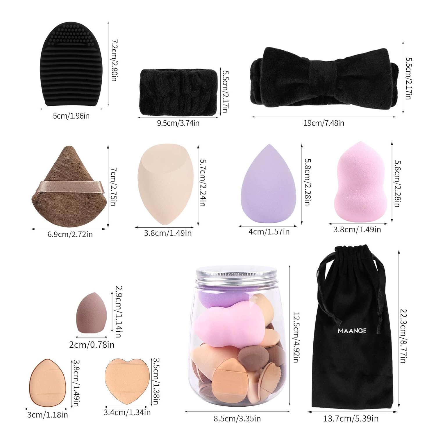 MAANGE Makeup Brushes 51 Pcs Makeup Kit, Multi-functional Makeup Tool Set with Makeup Brush Foundation Brush Make up Brushes Set (Black Gold) - Image 4