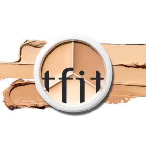 Multi-Use Pot Concealer - Triple Palette | High-Pigmented, Full Coverage & Crease-Proof | Korean Concealer for Dark Circles, Redness & Blemishes (01 Neutral, 0.52 Oz)