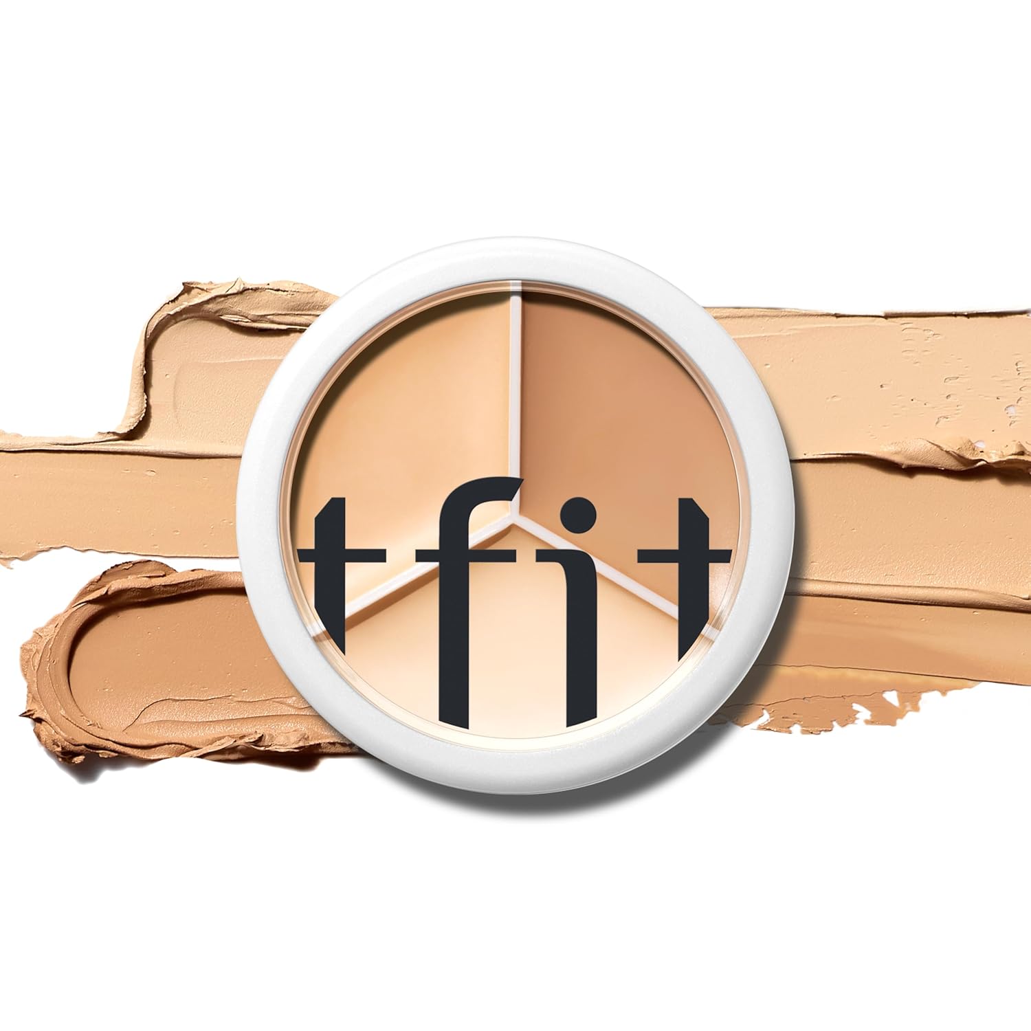Multi-Use Pot Concealer - Triple Palette | High-Pigmented, Full Coverage & Crease-Proof | Korean Concealer for Dark Circles, Redness & Blemishes (01 Neutral, 0.52 Oz)