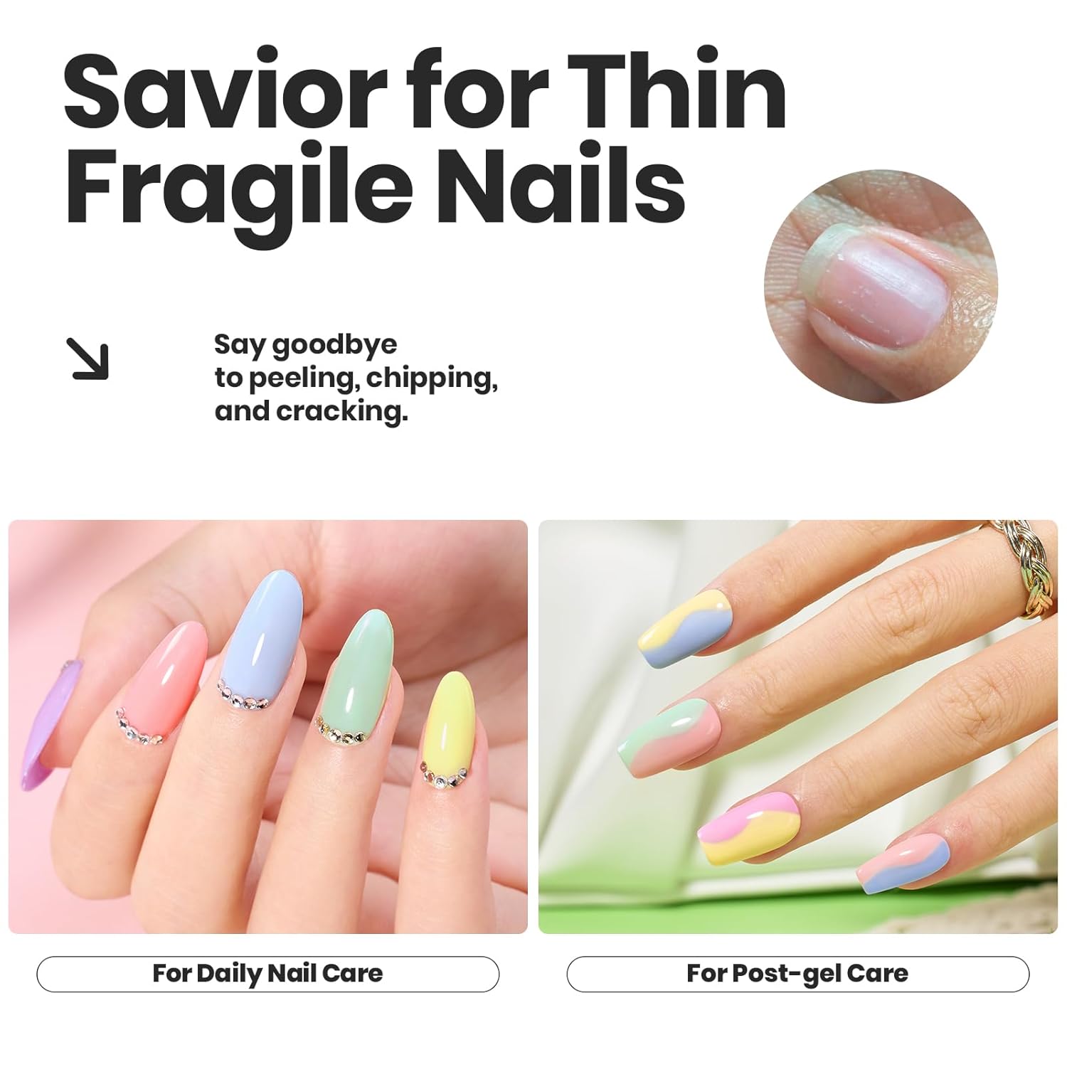 Beetles Pastel Nail Polish Set -6 Colors Pink Blue Yellow Nude Pink Purple Nail Polish Set Quick Dry Finger DIY Air Dry Nail Art Salon Home Pastel Reverie Gift for Women - Image 5