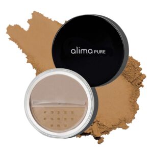 Alima Pure Matte Foundation Loose Mineral Powder Foundation Makeup, Loose Powder Makeup Oil Free Talc Free Powder, Natural Makeup Mineral Foundation Full Coverage Natural Foundation Powder .16 oz/4.5g
