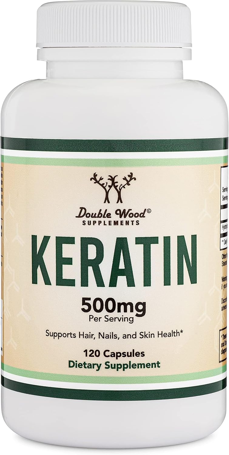 Keratin Hair Growth Vitamins 500mg 120 Vegan Pills for Strong Hair Skin Nails - Image 5