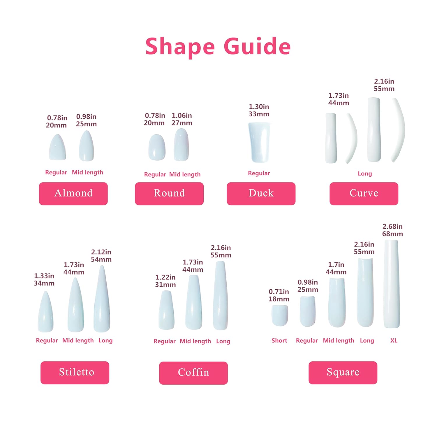 Press on Nails Gemini Blue French Tip Curve | Handmade with Full Covered Crystals | Reusable Fake Nails | Square Long 2.2 in | H172-S - Image 5