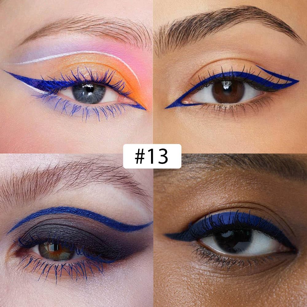 EVPCT 1Pcs Dark Blue Waterproof Liquid Eyeliner for Women's Winged Eye Looks - Image 3