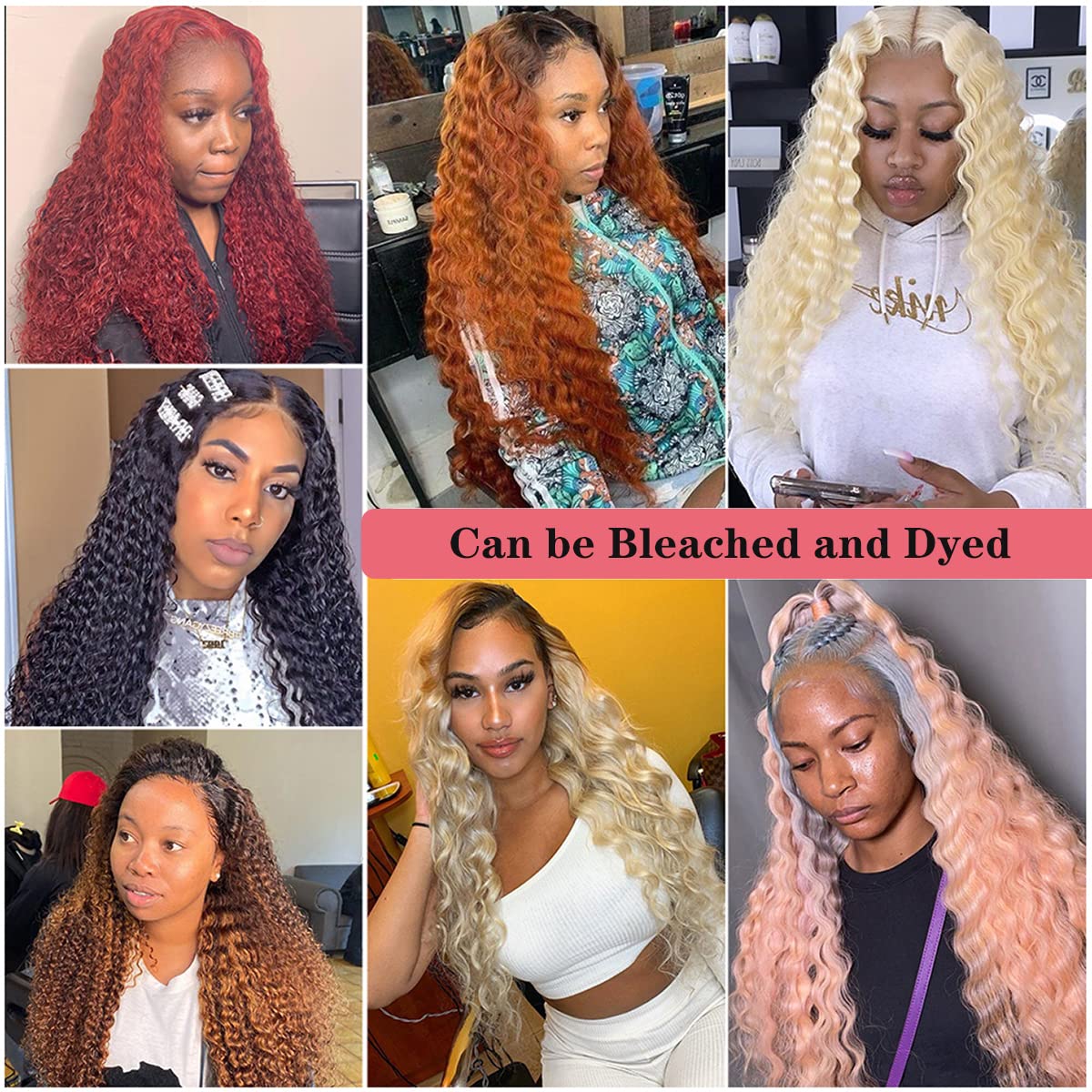 26 Inch Deep Wave Lace Front Wigs Human Hair Wigs for Black Women 180% Density HD Transparent 13×4 Lace Front Glueless Wigs Human Hair Pre Plucked with Baby Hair Deep Curly Lace Frontal Human Hair Wig - Image 4