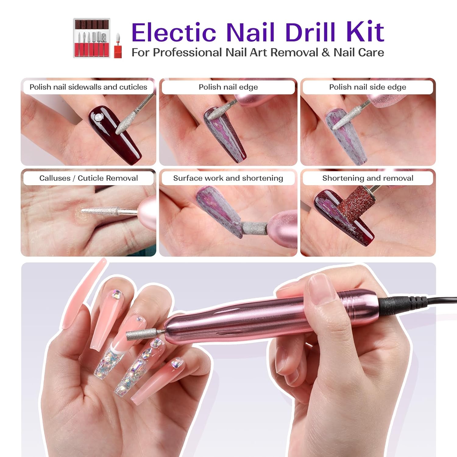 Acrylic Nail Kit for Beginners with Everything: Professional Nail Kit with Drill and Acrylic Powder Liquid Set Decoration Supplies Manicure DIY Salon Women Christmas Gift - Image 6