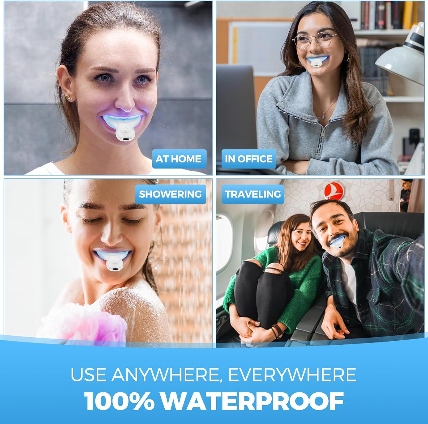Teeth Whitening Kit for Sensitive Teeth - 16 LED Light - 30 Min Professional Non-Sensitive Fast Teeth Whitener with 3 Carbamide Peroxide Whitening Gel and Shade Guide - White - Image 5