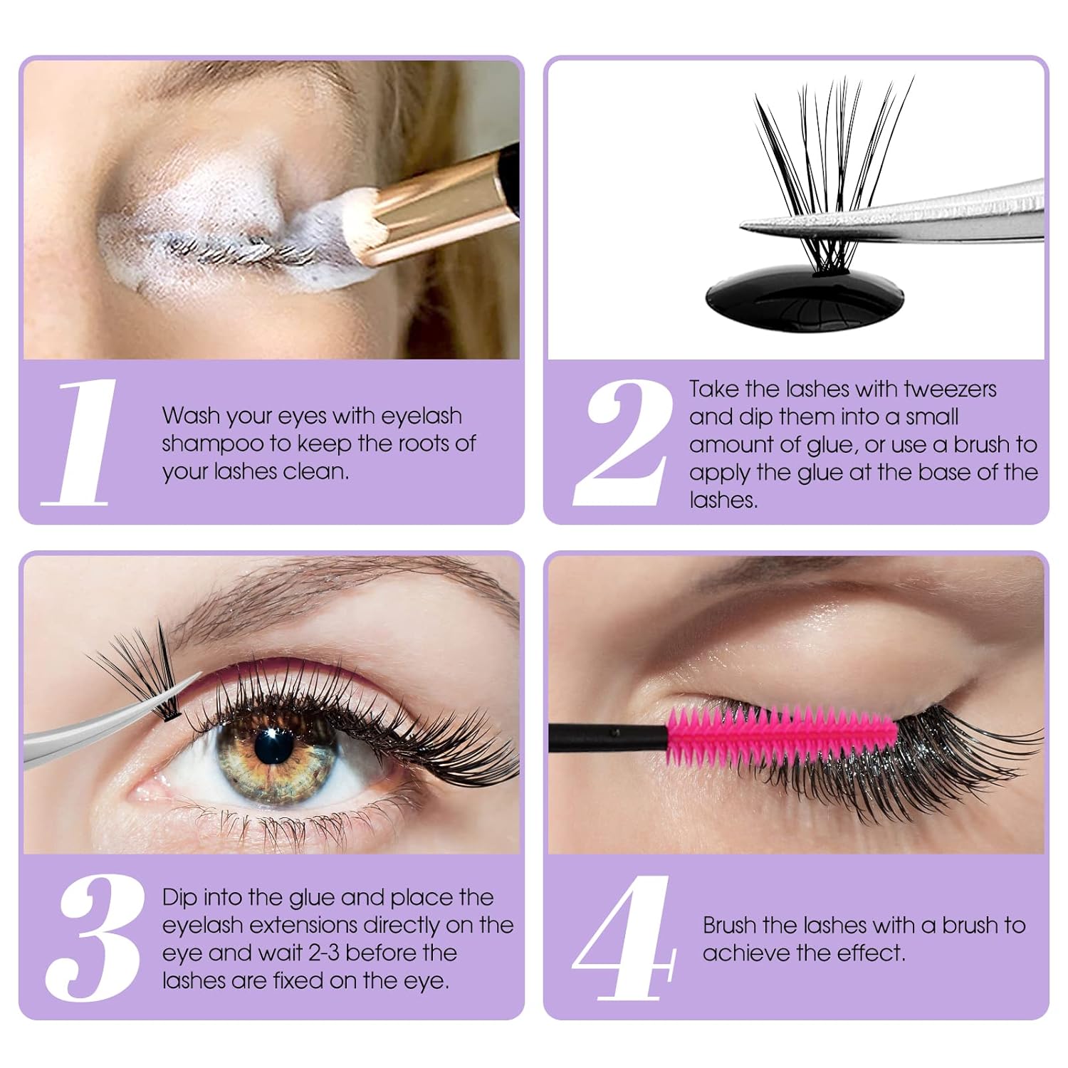 Lash Cluster Glue Eyelash Black Sensitive Fast Drying Waterproof Lashes-Glue Individual Long Lasting DIY Lashes Extension Strong Hold-for Using at Home(5ML) - Image 6