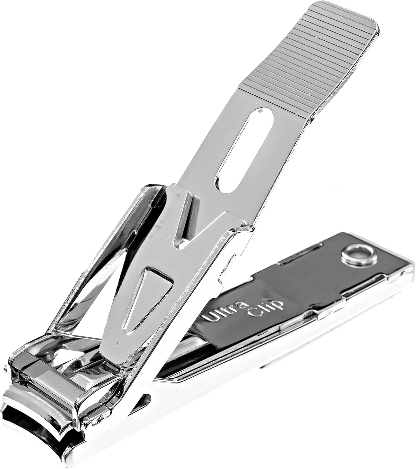 Ultra Clip – The Best No-Mess Nail Clippers That Catch Your Clippings! for Men and Women - Sharp, Wide Jaw, Finger and Toe Nail Clipper - Silver